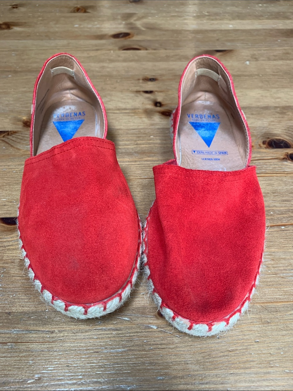 VERBENAS Red Suede Women’s Espadrilles